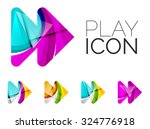 set of abstract next play arrow ... | Shutterstock .eps vector #324776918