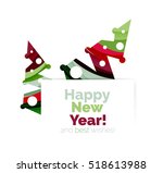 christmas geometric abstract... | Shutterstock . vector #518613988