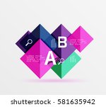 geometric abstract background... | Shutterstock .eps vector #581635942