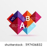 geometric square and triangle... | Shutterstock .eps vector #597436832