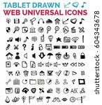 mega collection of hand drawn... | Shutterstock .eps vector #604343678