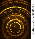 neon yellow circles vector... | Shutterstock .eps vector #650081185