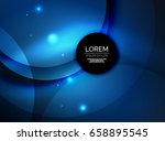 overlapping circles on glowing... | Shutterstock .eps vector #658895545
