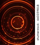 neon orange circles abstract... | Shutterstock . vector #660359818