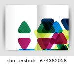vector triangle business annual ... | Shutterstock .eps vector #674382058