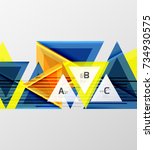 color triangles background ... | Shutterstock .eps vector #734930575