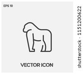 flat monkey vector icon... | Shutterstock .eps vector #1151200622