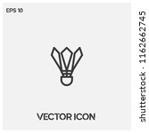 badminton ball vector icon... | Shutterstock .eps vector #1162662745
