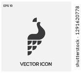 Peacock Vector Icon...
