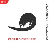 pangolin  coronavirus symbol... | Shutterstock .eps vector #1638029965