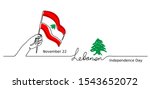 lebanon  lebanese independence... | Shutterstock .eps vector #1543652072