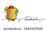national sandwich day line... | Shutterstock .eps vector #1841025928