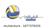 volleyball tournament simple... | Shutterstock .eps vector #1877378335