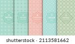 set of seamless line patterns ... | Shutterstock .eps vector #2113581662