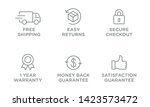 e commerce security badges risk ... | Shutterstock .eps vector #1423573472