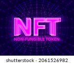 3d render concept of nft   non... | Shutterstock . vector #2061526982