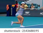 Small photo of Miami Gardens, FL, USA. 2nd Apr. 2022. Naomi Osaka vs Iga Swiatek WTA 2022 Miami Open by Itau. Score:4-6,0-6. Winner: Iga Swiatek.