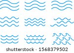 Set Of Line Water Waves Icon ...