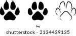 set of dog footprint icons | Shutterstock .eps vector #2134439135