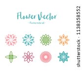 summer flower vector set | Shutterstock .eps vector #1138358552