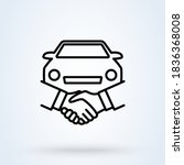 car deal with hand shake sign... | Shutterstock .eps vector #1836368008
