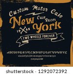 new york. cafe racer. hipster... | Shutterstock .eps vector #1292072392
