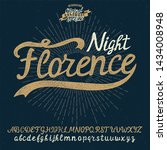night florence. vintage brush... | Shutterstock .eps vector #1434008948