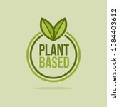 green vector plant based icon.... | Shutterstock .eps vector #1584403612