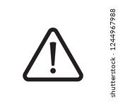   danger sign vector icon.... | Shutterstock .eps vector #1244967988