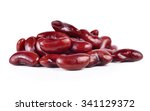 Red Bean Isolated On White...