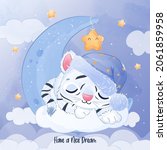 cute little white tiger in... | Shutterstock .eps vector #2061859958
