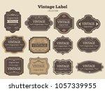 vector set vintage labels and... | Shutterstock .eps vector #1057339955