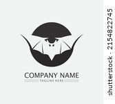 bat logo animal and vector ... | Shutterstock .eps vector #2154822745