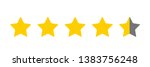 four and a half star rating... | Shutterstock .eps vector #1383756248