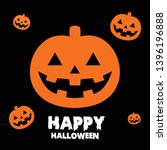 happy halloween background... | Shutterstock .eps vector #1396196888