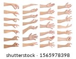 Set of male hand gestures...