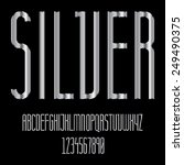 decorative silver font | Shutterstock .eps vector #249490375