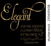 elegant gold font | Shutterstock .eps vector #250600438