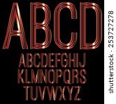 decorative font   metallic red | Shutterstock .eps vector #253727278