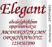 decorative font   metallic red | Shutterstock .eps vector #292994852