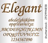 decorative font   bronze | Shutterstock .eps vector #292994858