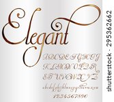 decorative copper letters | Shutterstock .eps vector #295362662