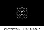 elegant round monogram template ... | Shutterstock .eps vector #1801880575