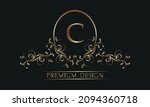 elegant floral logo with a... | Shutterstock .eps vector #2094360718