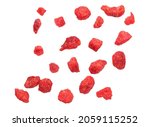 Bacon Flavored Bits textured closeup, include vector clipping path for change background