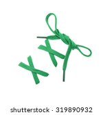 colored shoelaces on a white... | Shutterstock . vector #319890932