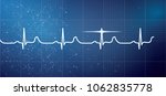 white heart beat pulse... | Shutterstock .eps vector #1062835778