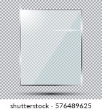 glass plate isolated on... | Shutterstock . vector #576489625