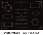 set of art deco line border... | Shutterstock .eps vector #1297485265
