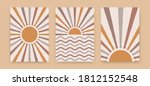 abstract sun posters. boho... | Shutterstock .eps vector #1812152548